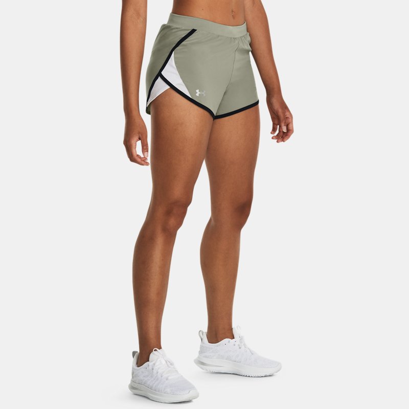 Women's Under Armour Fly-By 2.0 Shorts Grove Green / Black / Reflective M